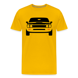 CLASSIC CAR SHIRT: CAPRI (black) - Sonnengelb