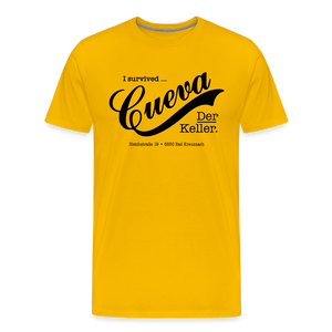 CUEVA SHIRT BLACK FONT - Sonnengelb