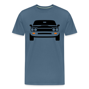 CLASSIC CAR SHIRT: CAPRI (black) - Blaugrau