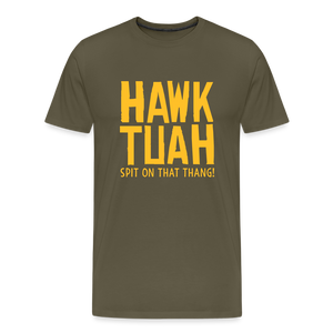 Männer Premium T-Shirt - Hawk Tuah - Khaki