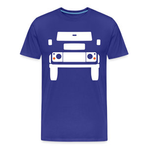 CLASSIC CAR SHIRT: BRITISH OFFROAD NEW (white) - Königsblau